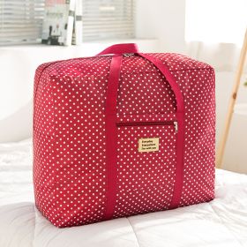 Thickened Extra Large Oxford Quilt Storage Bag Waterproof (Option: Rose dots-Medium)