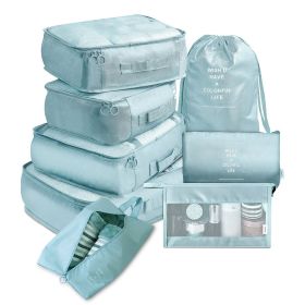 8-piece Set Luggage Divider Bag Travel Storage Clothes Underwear Shoes Organizer Packing Cube Bag (Option: Korea Lan-8 piece set)