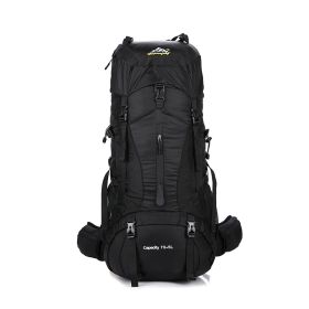 Professional Mountaineering Package Outdoor Camping Backpack Large Capacity Leisure (Color: Black)