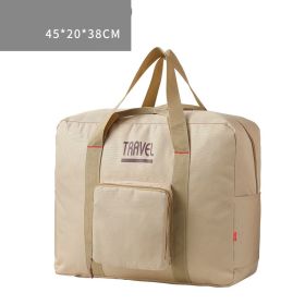 Travel Bag Luggage Storage Bag Foldable Large Capacity Men And Women Canvas Luggage Bag Trolley Bag Travel Bag Ready-To-Produce Bag (Option: Khakilarge)