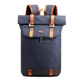 British Three-Dimensional Bag Computer Backpack Large Capacity Water-Repellent (Color: Blue)