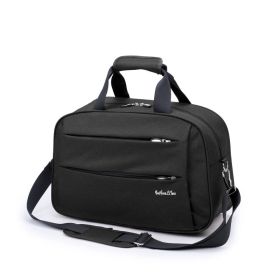 Men's Travel Bag Portable Sports Fitness Folding Waterproof (Option: Black dry and wet separation-L)