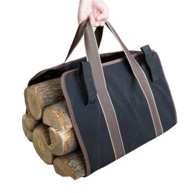 Canvas Logging Bag Portable And Large Capacity (Color: Black)