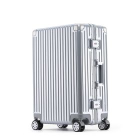 All-Aluminum Magnesium Alloy Case 24 Pull Rod Case Universal Wheel (Option: Silver-20inch)