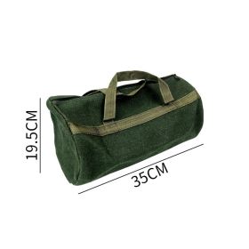 Large  Canvas Electrician's Tool Bag Wear-resistant Portable (Option: Round bag 35x19.5 cm)