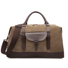 New Fashion Outdoor Travel Bag Portable Canvas Diagonal (Color: Coffee)