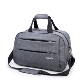 Men's Travel Bag Portable Sports Fitness Folding Waterproof (Option: Grey dry and wet separation-S)