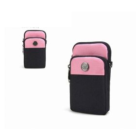 Men's Waist Bag Vertical Small Satchel Carry (Color: Pink)