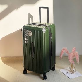 Large-capacity Trolley Case Shock-absorbing Brake Universal Wheel Password Suitcase (Option: Dark green-32inch)